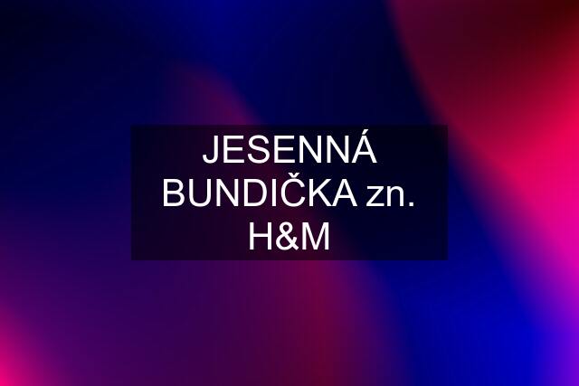 JESENNÁ BUNDIČKA zn. H&M