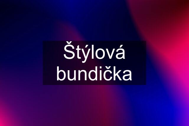 Štýlová bundička