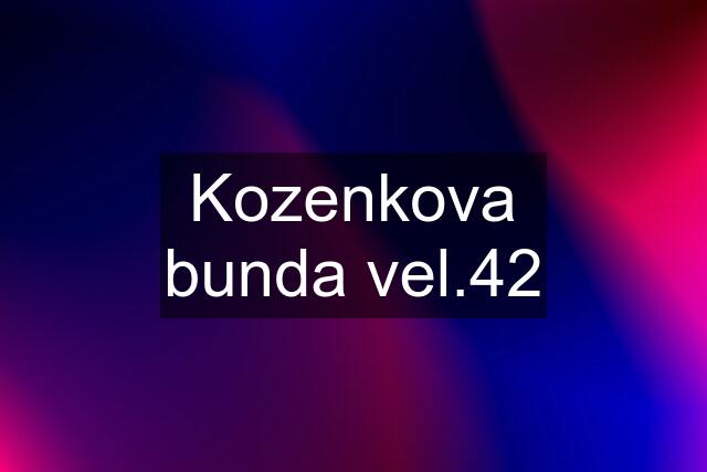 Kozenkova bunda vel.42