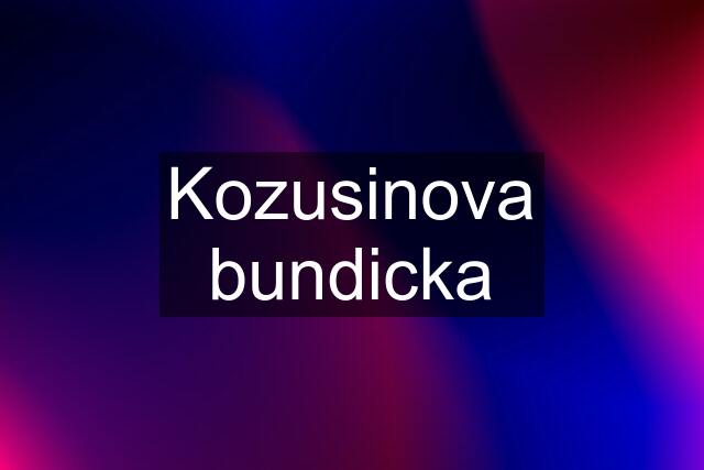 Kozusinova bundicka