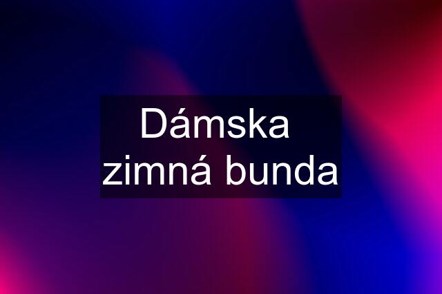 Dámska  zimná bunda