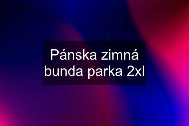 Pánska zimná bunda parka 2xl