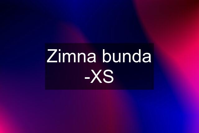 Zimna bunda -XS