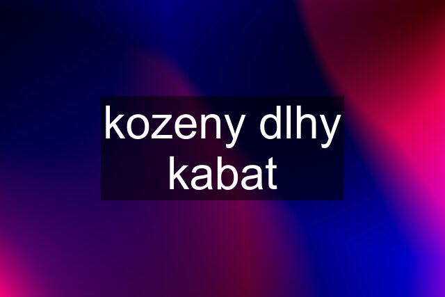 kozeny dlhy kabat