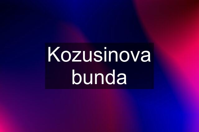 Kozusinova bunda