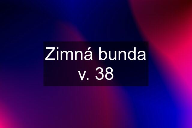 Zimná bunda v. 38