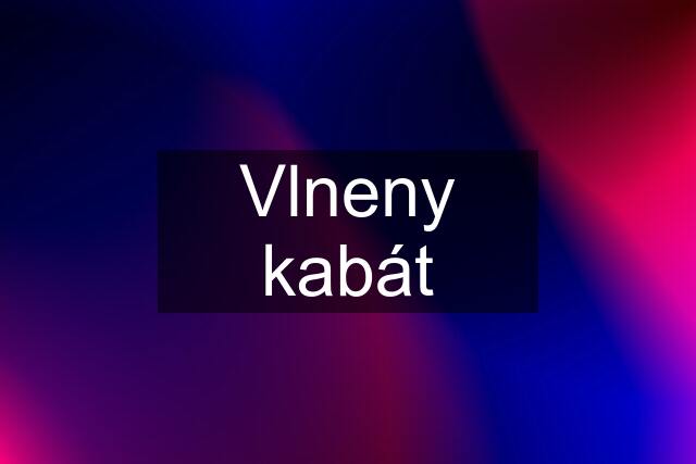 Vlneny kabát