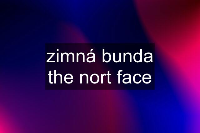 zimná bunda the nort face