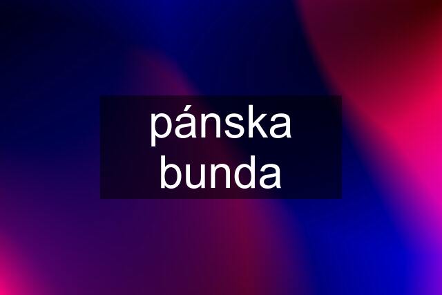 pánska bunda