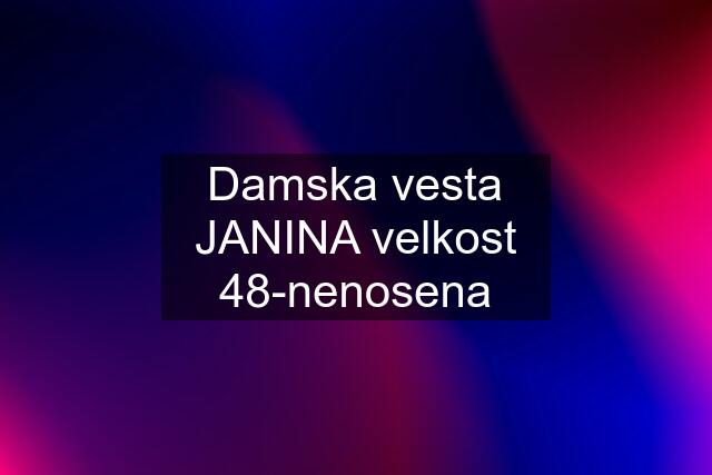 Damska vesta JANINA velkost 48-nenosena