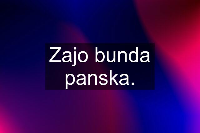 Zajo bunda panska.