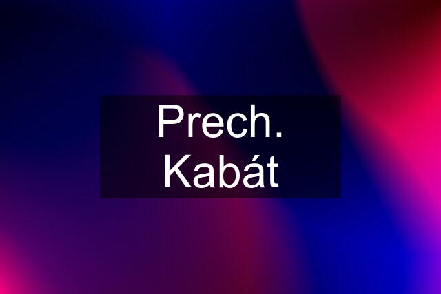 Prech. Kabát