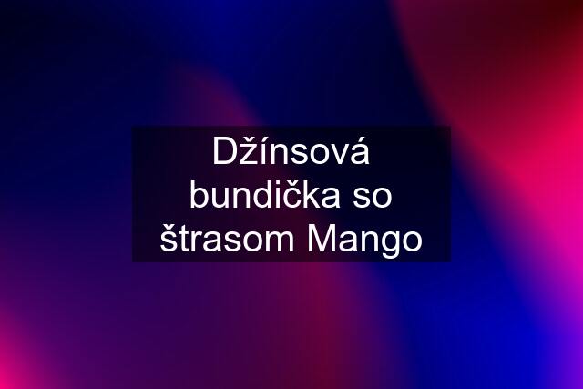 Džínsová bundička so štrasom Mango