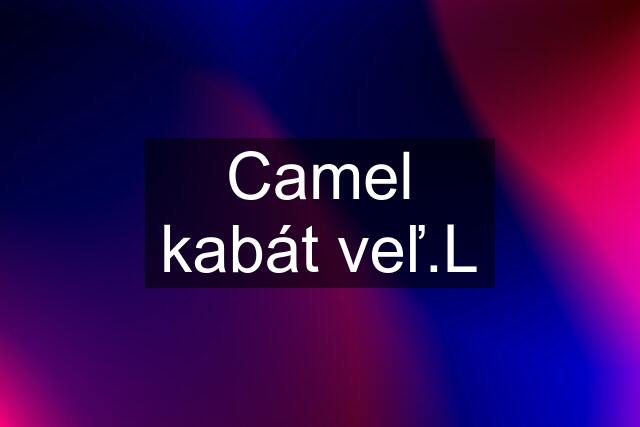 Camel kabát veľ.L