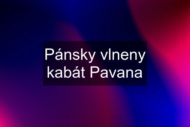 Pánsky vlneny kabát Pavana