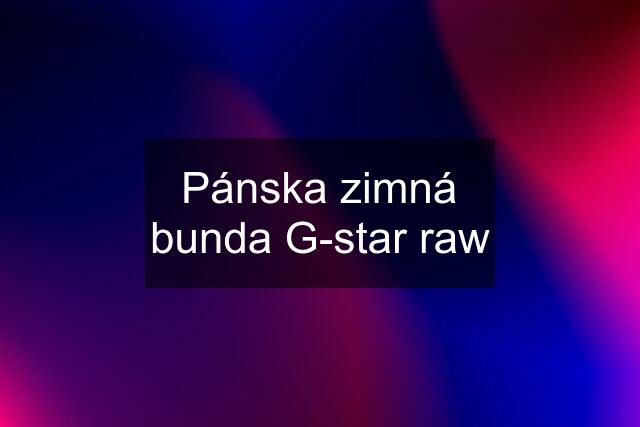 Pánska zimná bunda G-star raw