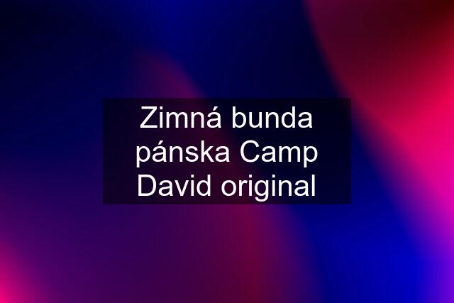 Zimná bunda pánska Camp David original