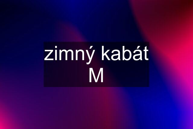 zimný kabát M