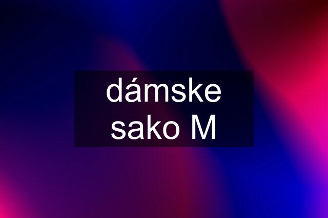 dámske sako M