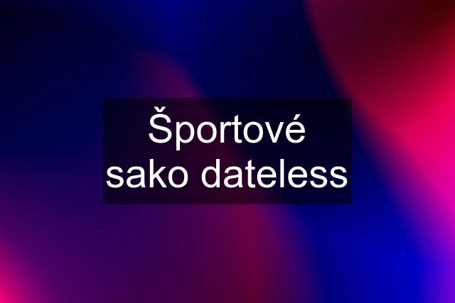 Športové sako dateless