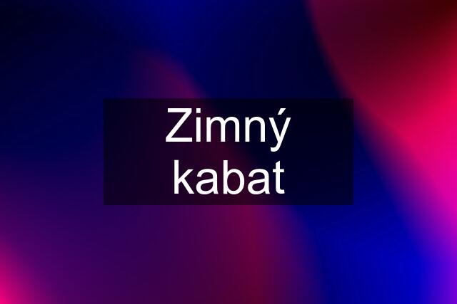 Zimný kabat