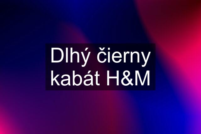 Dlhý čierny kabát H&M