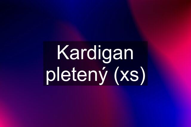 Kardigan pletený (xs)