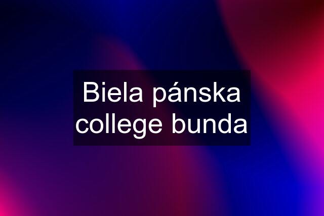 Biela pánska college bunda