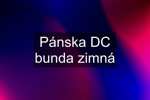 Pánska DC bunda zimná