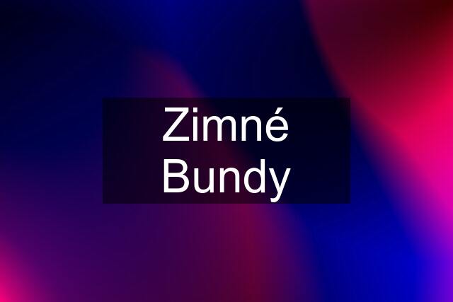 Zimné Bundy