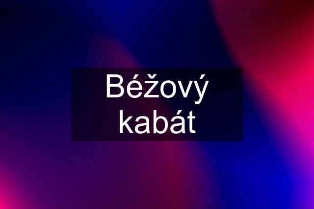 Béžový kabát