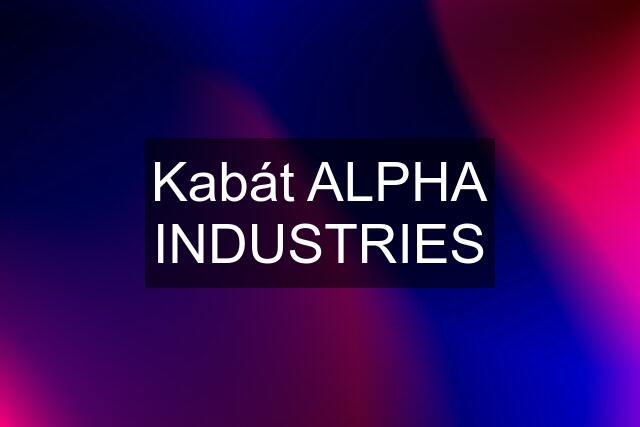 Kabát ALPHA INDUSTRIES