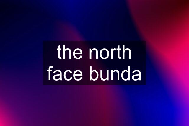 the north face bunda