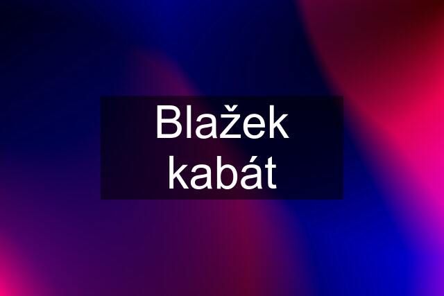 Blažek kabát