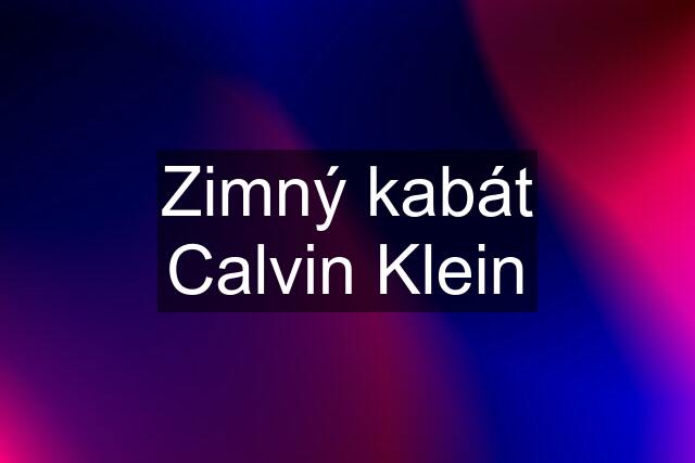 Zimný kabát Calvin Klein