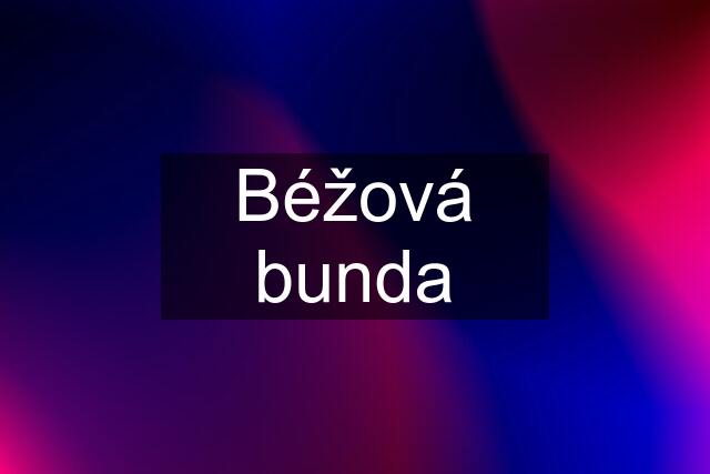 Béžová bunda