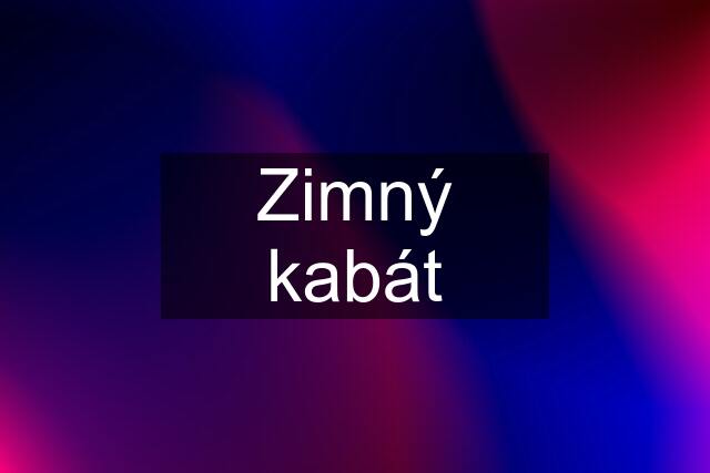 Zimný kabát