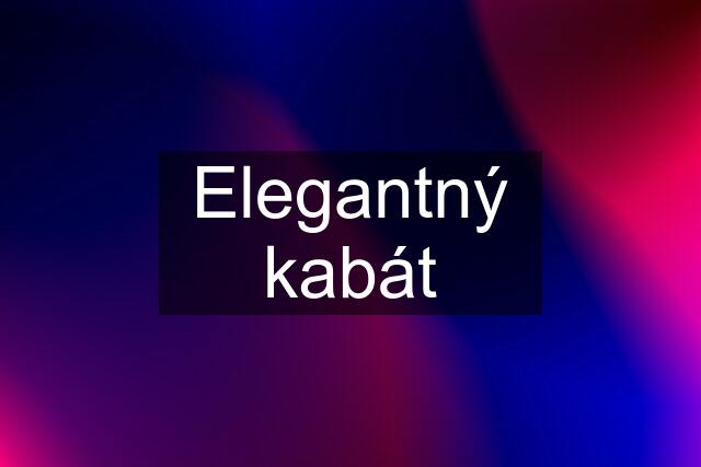 Elegantný kabát