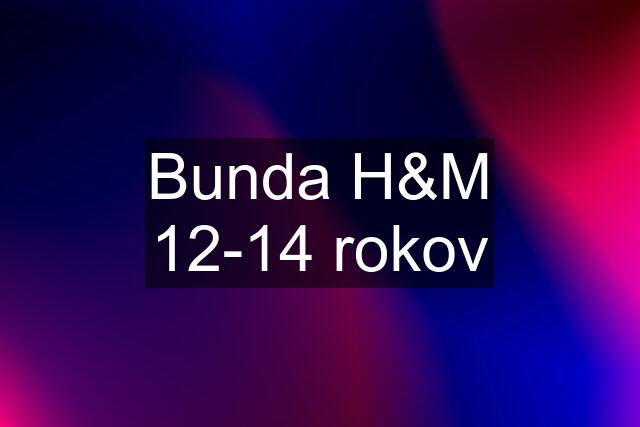 Bunda H&M 12-14 rokov