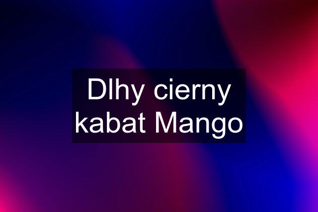 Dlhy cierny kabat Mango