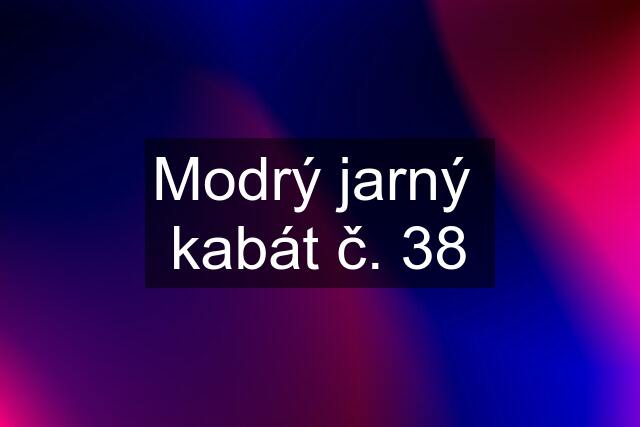 Modrý jarný  kabát č. 38