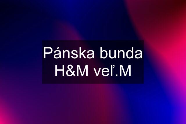 Pánska bunda H&M veľ.M