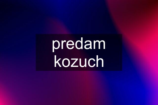 predam kozuch