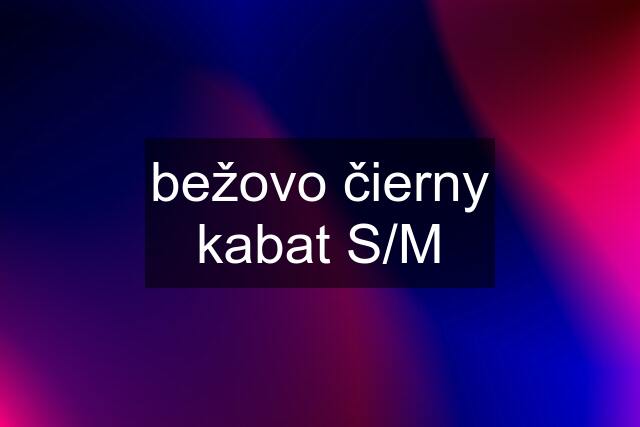 bežovo čierny kabat S/M