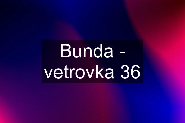 Bunda - vetrovka 36