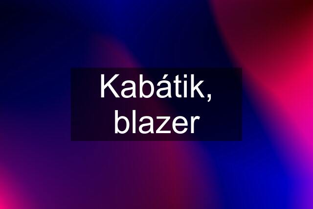 Kabátik, blazer