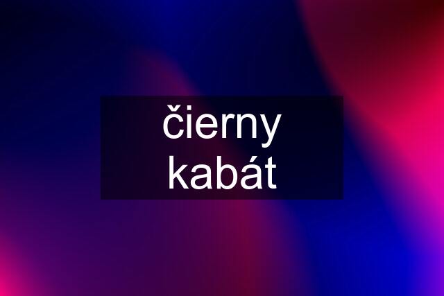 čierny kabát