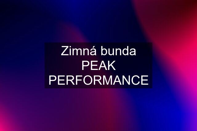 Zimná bunda PEAK PERFORMANCE