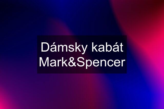 Dámsky kabát Mark&Spencer