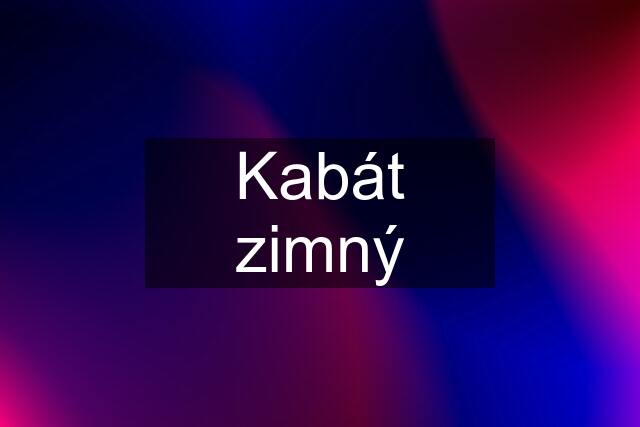 Kabát zimný